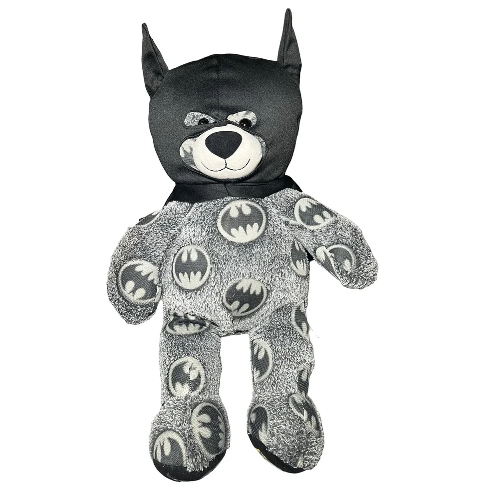 Build-A-Bear Workshop Batman Bear Plush Stuffed Animal Toy Gray Medium Cape‎ DC